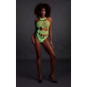 Ouch! Glow Body à encolure grecque Vert Fluo